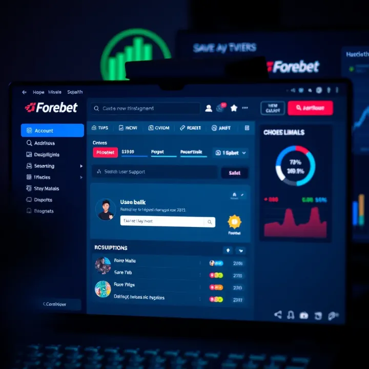 User interface of Forebet app displaying football betting predictions and navigation menu