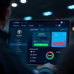 Detailed football match analysis showing statistics and charts on a digital screen