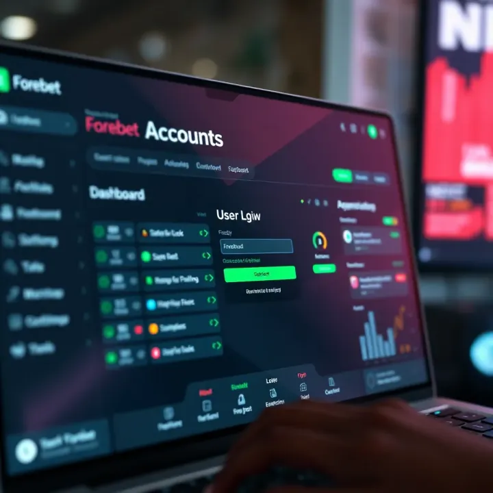 Digital screen showing Forebet statistical football predictions and forecasts