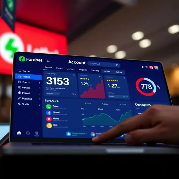 Mobile phone displaying Forebet sports betting app interface with various betting options