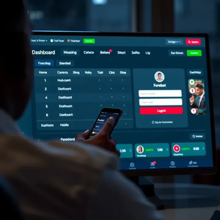 Digital interface showing football match statistics and algorithmic data analysis